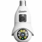 CHAMPION 3MP Wifi Bulb PTZ Dual Lens Camera(IPC-V380-E27-A-3-3MP)