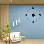 DIY Wall Clock Modern Creative 3D Mirror Wall Clock Large Mute Wall Stickers for Living Room Bedroom Home Decorations by Doob Cart